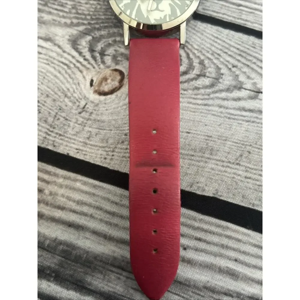 Anne Klein Silver Tone Red Band Women’s Quartz Watch